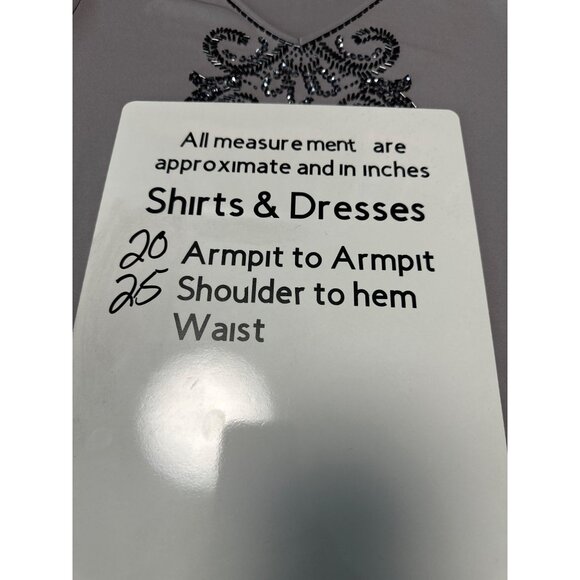 Susan Graver Artisan Womens S Gray Embellished V-Neck 3/4 Sleeve Chiffon Blouse - Picture 9 of 9